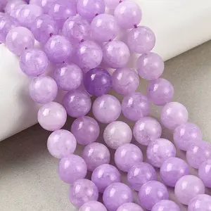 Dyed Natural White Jade Beads Strands