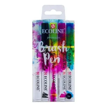 Sada Brush Pen Ecoline 5ks - Základní odstíny