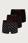 HUGO  boxerky pánske s bavlnou TRUNK TRIPLET GIFT 3-pak