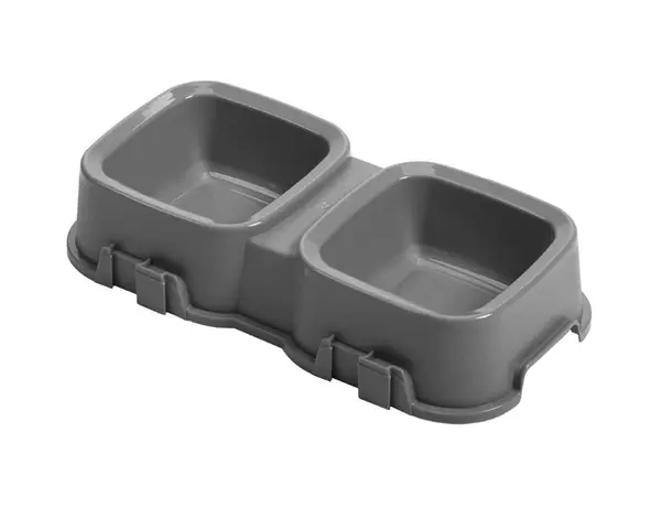 Tontarelli Dvojitá miska Pet 2 x 0,5 l 1 ks grafit