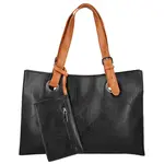 Trendy dámská koženková kabelka na rameno Valika, černá