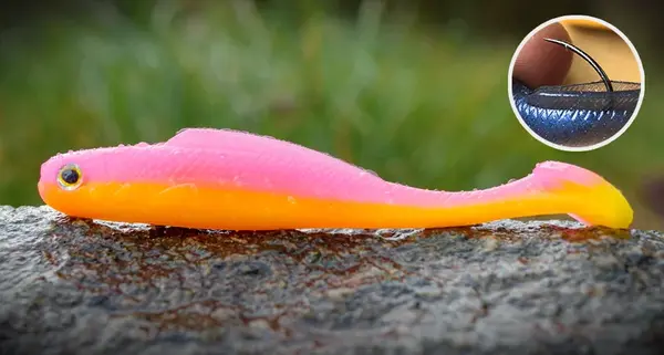 Redbass gumová nástraha ripper kicker tutti frutti uv - s 70 mm 2,2 g