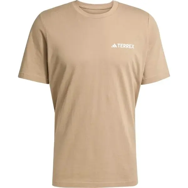 adidas TERREX MOUNTAIN TEE Pánske outdoorové tričko, hnedá, veľkosť