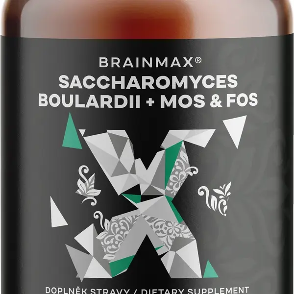BRAINMAX Saccharomyces boulardii, Cestovní probiotika s MOS & FOS 90 kapslí
