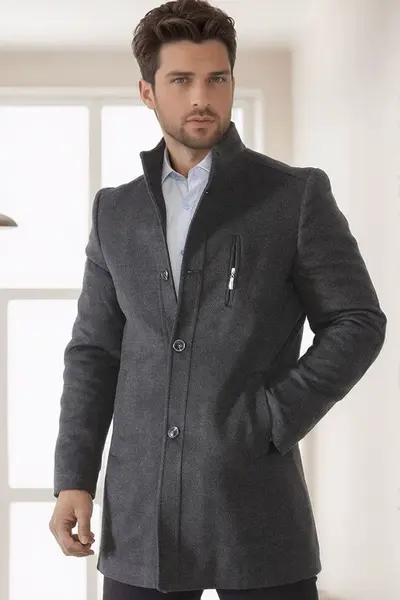 PLT9386 DEWBERRY MEN'S COAT-SMOKED
