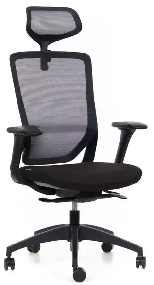 MERCURY Kancelářská židle SWIFT černý plast, černá látka č.AOJ1873S – záruka 12 měsíců – poškozené zboží, sezení 8+ hodin denně