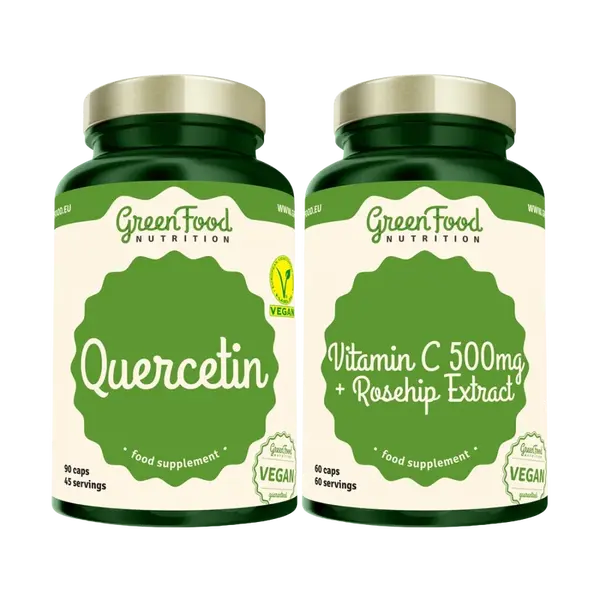 GREENFOOD NUTRITION Duopack Quercetin 90cps + Vitamin C 500mg 60cps