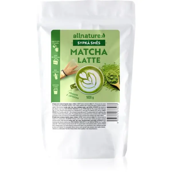 Allnature Matcha Latte prášok na prípravu nápoja 1020 g