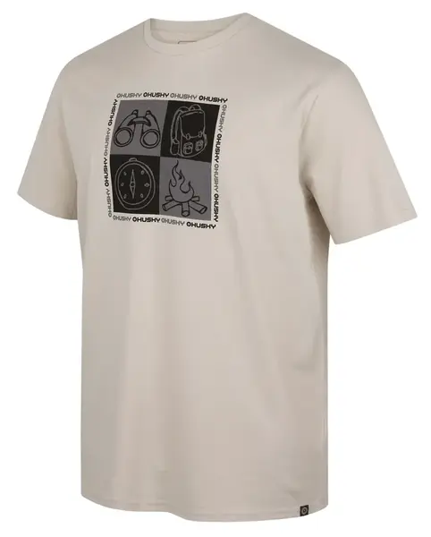 Husky  Tee Square M grey, XL Pánske bavlnené tričko