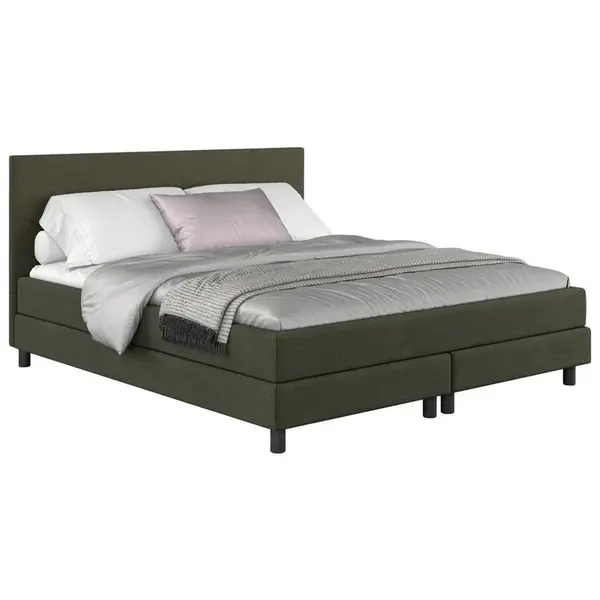 MID.YOU AMERICKÁ POSTEL, 140/200 cm, tmavě zelená