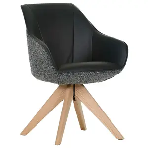 Landscape ŽIDLE S PODRUČKAMI, žinylka, vzhled kůže, antracitová, šedá, černá