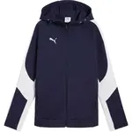 Puma TEAMEVOSTRIPE HOODED JACKET W Dámska športová bunda, tmavo modrá, veľkosť