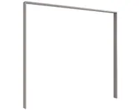 Paspartový rám k šatní skříni Tilburg, 228 cm, šedá sahara