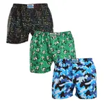 3PACK pánske trenky art klasická guma viacfarebné (3A18023) XL