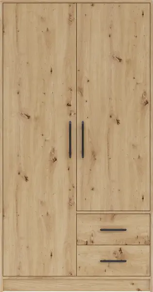 Šatní skříň Smart SR3 Varianta: Bez zrcadla, Barva korpusu + barva dveří: Dub artisan