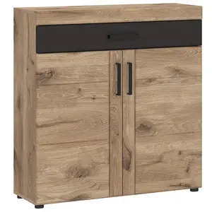 Komoda Grano GRNGK1 2D1S dub viking/pvc dub viking/pvc šedý vesmír