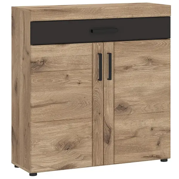 Komoda Grano GRNGK1 2D1S dub viking/pvc dub viking/pvc šedý vesmír