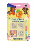 JIRI MODELS Razítková sada s voskovkou Domácí zvířata