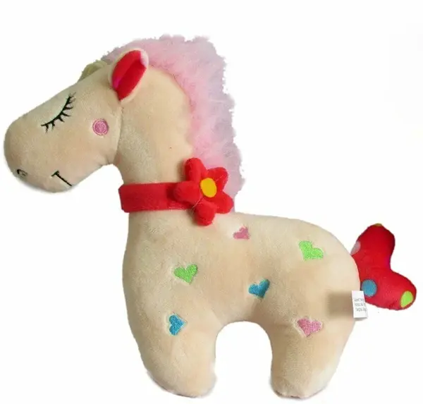 Koník s chrastítkem růžový – 26 cm