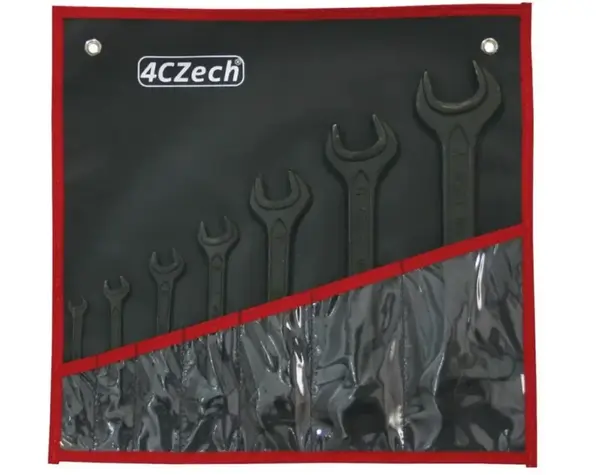 4CZech 7dílná sada klíčů DIN 895 ve vinylovém pouzdře (5,5x7/8x10/11x12/13x17/16x18/19x22/24x27mm