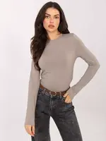 Jednobarevná halenka s dlouhým rukávem