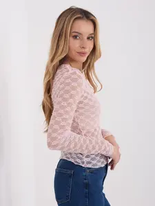 Krajková halenka světle růžová