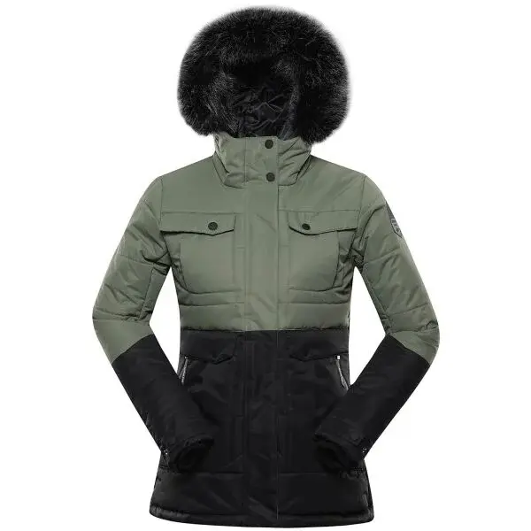 ALPINE PRO EGYPA Dámská zimní bunda, tmavě zelená, velikost