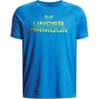 Under Armour SPLIT WORDMARK Chlapecké triko, modrá, velikost S