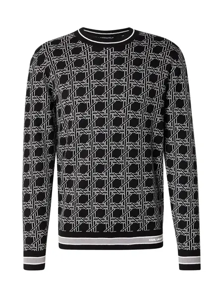 Karl Lagerfeld Sveter  sivá / čierna / biela