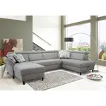 Sit & More SEDACÍ SOUPRAVA, textil, světle šedá