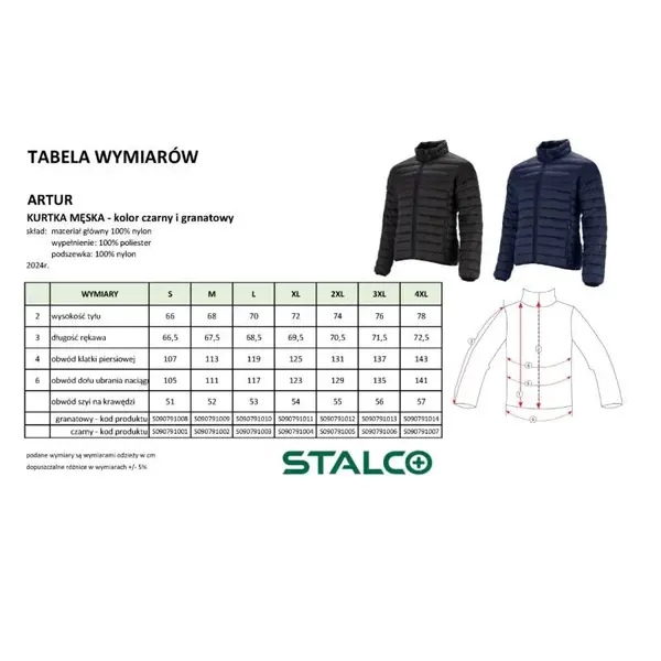Bunda pánská ARTUR, 3XL, modrá, STALCO