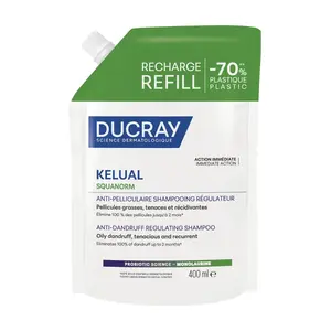Ducray Kelual Squanorm Šampon na mastné lupy náplň 400 ml