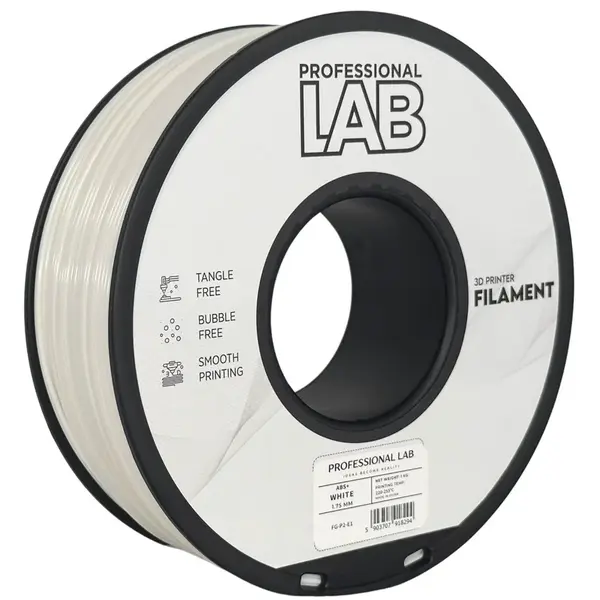 Professional Lab FG-P2-E1, 3D filament, ABS+, White, 1kg, 1,75mm