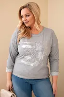 Plus size dámska blúzka s potlačou