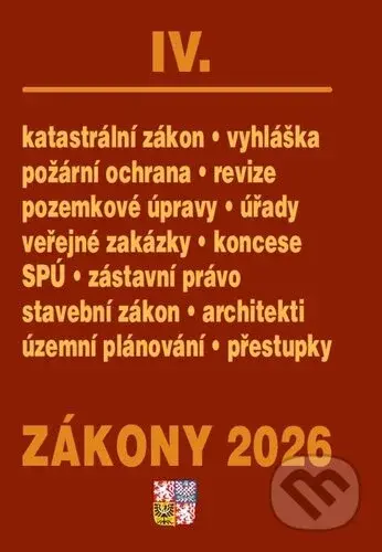 Zákony IV 2026 – Stavebnictví, půda - kniha z kategorie Právo