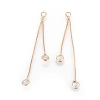 Brass Box Chain Tassel Pendants