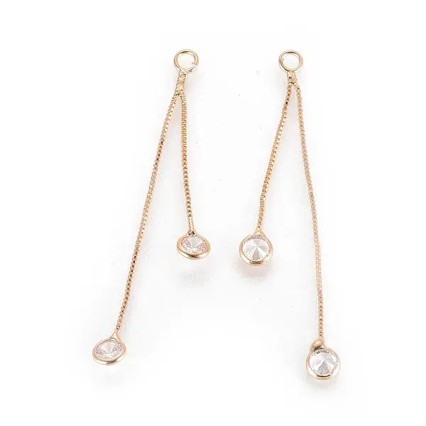 Brass Box Chain Tassel Pendants