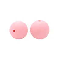 Silicone Beads Round Rubber Bead 15MM Loose Spacer Beads for DIY Supplies Jewelry Keychain Making