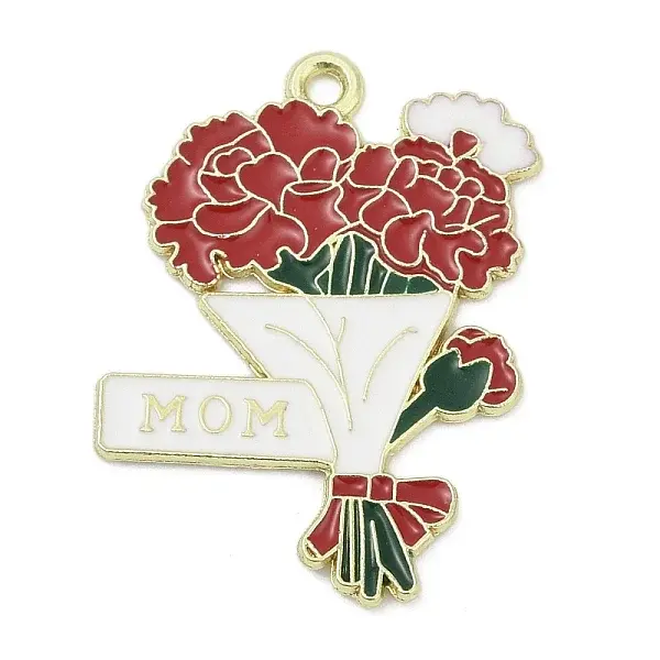 Mother's Day Alloy Enamel Pendants