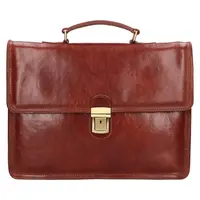 Pánská kožená aktovka Italia Hugo - hnědá