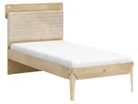 Studentská postel 100x200cm s čelem a usb cody - dub