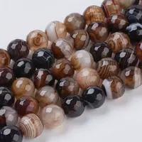 Natural Striped Agate/Banded Agate Beads Strands