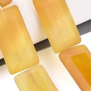 Dyed Natural Yellow Agate Beads Strands