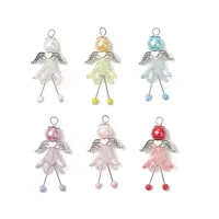 Alloy Acrylic Angel Pendants