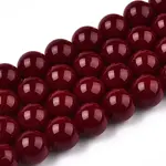 Opaque Solid Color Glass Beads Strands