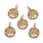 Rack Plating Brass Micro Pave Cubic Zirconia Charms