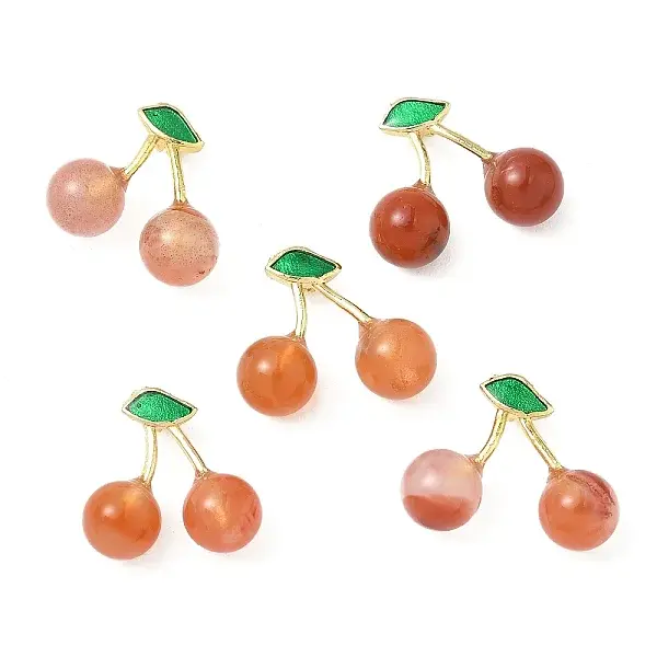 Natural Agate Fruit Pendants