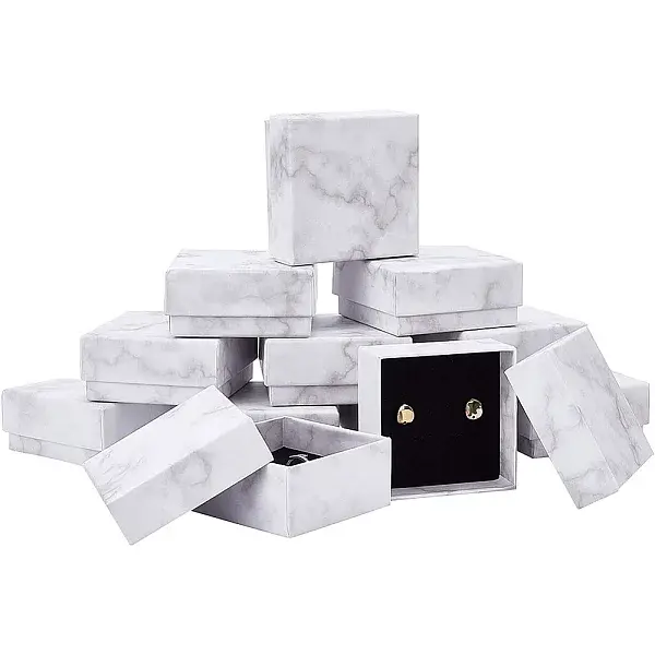 Square Kraft Cardboard Jewelry Boxes
