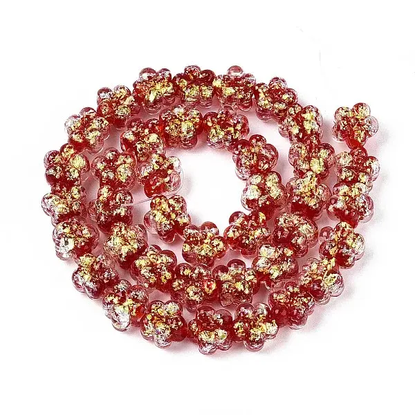 Handmade Foil Lampwork Beads Strands