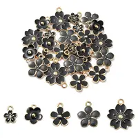 25Pcs 5 Styles Alloy Enamel Charms